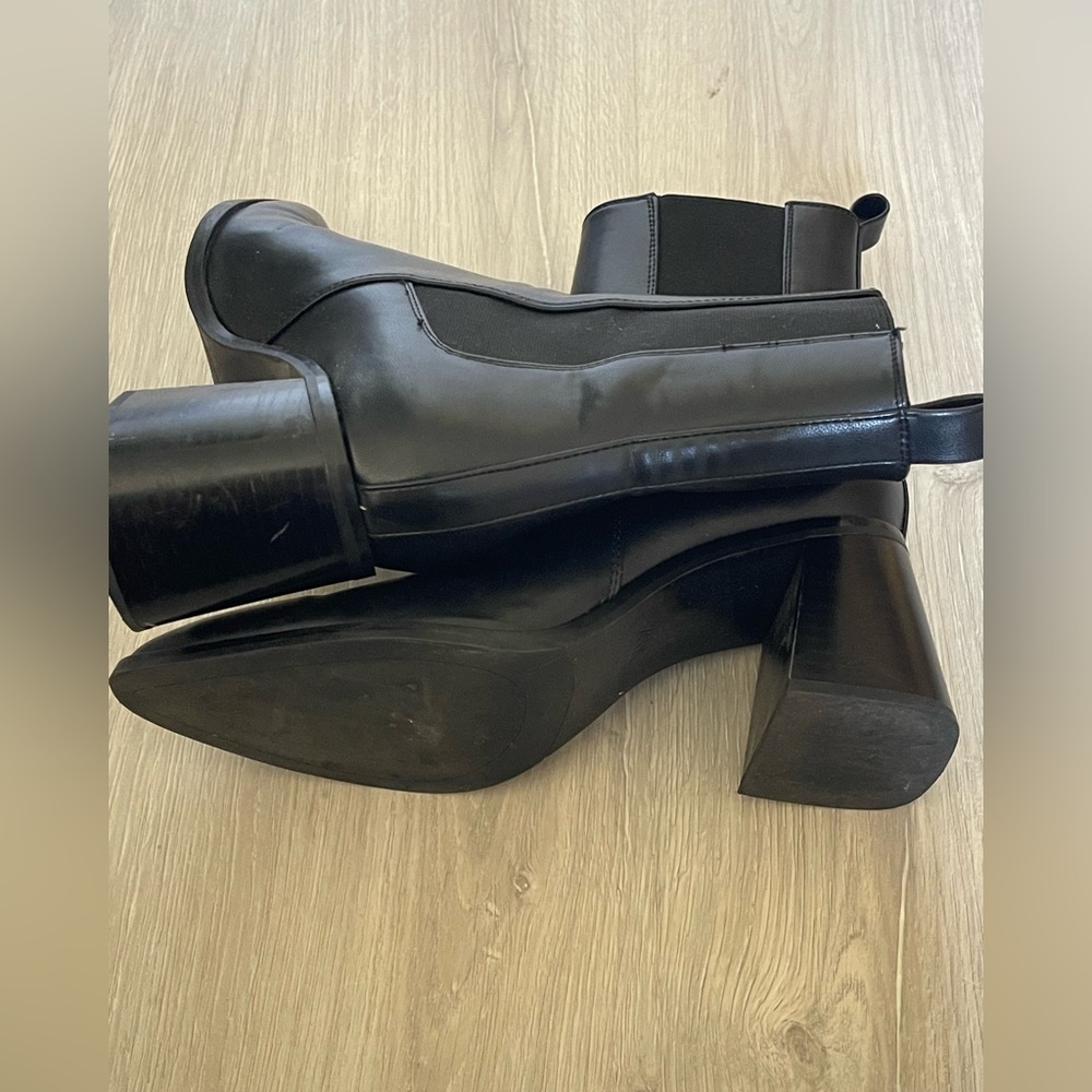 Zara Leather Booties Size 7 - Picture 6 of 7